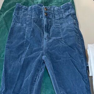 Free People Cord Flare Jeans - Size 27 - Navy